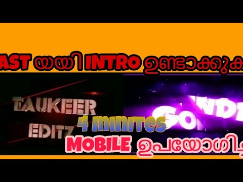 How To Make Intro On Mobile In Malayalam ||How To Make Intro On Panzoid||MGS MALAYLAM TECH
