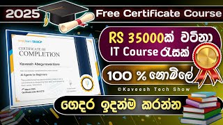 Top Free Certificate Courses 2025 in Sinhala| IT, Marketing, HRM & Management (Get Certified Online)