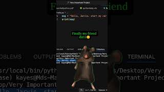 When your friend creates J.A.R.V.I.S with his python knowledge😂#python #memes #pythonmemes