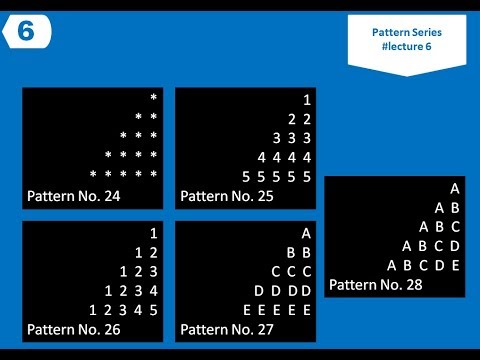 part 6 - c pattern program in hindi