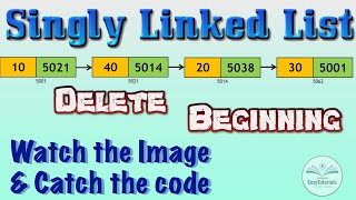 3.1.6 Delete a node at beginning in a  singly linked list | Singly Linked List Deletion at Beginning