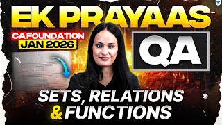 CA Foundation Jan 2026 | Sets, Relations And Functions II | Quantitative Aptitude | Shivani Sharma