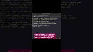 How to initialise an empty bare repository in GIT? #coding #git #gittutorial #bare #devops