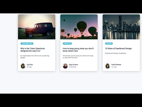 Creating Responsive CSS Cards | Card Design HTM & CSS | Dev Diaries