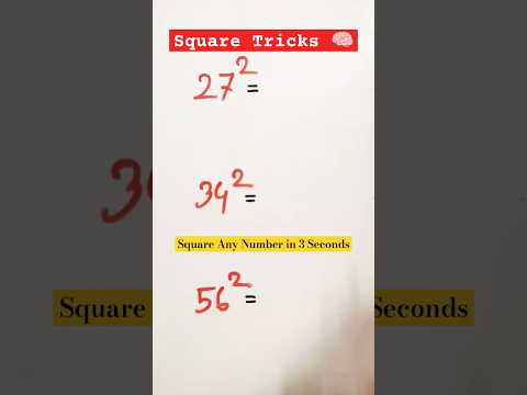 Square Any Number in 3 Seconds | Magic Math Trick! #mathtricks #squaretricks #youtubeshorts #shorts