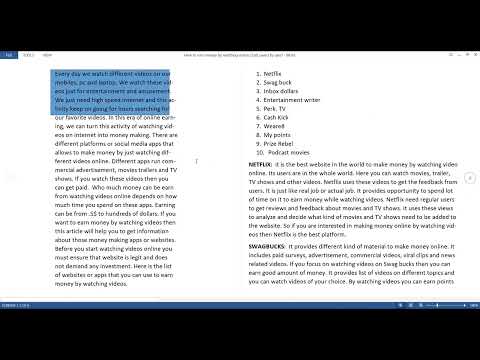 Ms Word  Class 4