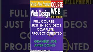 WEB Development Course  introduction