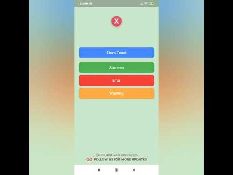 Flutter Toast UI Example (SOURCECODE)