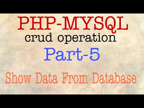 PHP-MYSQL CRUD OPERATION | show data from database | Web Tutorial by Nikhil Koshti