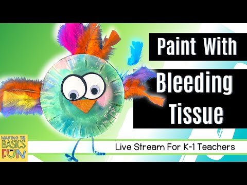 Easy Spring Art Project for Kids - Using Bleeding Tissue To Paint