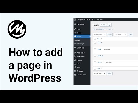 How to add a page in WordPress