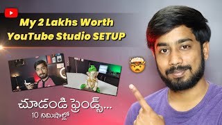 My New YouTube Setup Tour 2022 - YouTube Studio Overview Telugu