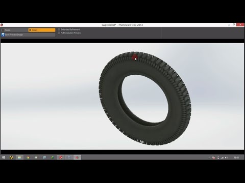 Tyre design in SolidWorks