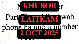 KHUBOR LAITKAM 2 OCT 2025 #ShillongJobs #MeghalayaVacancy #JobAlertIndia #NortheastJobs