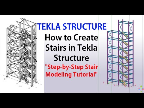 How to Create Stairs in Tekla Structure  Step by Step Stair Modeling Tutorial