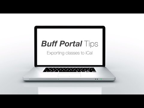 Export your schedule from Buff Portal to iCal