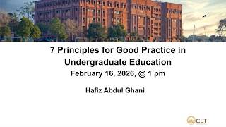 7 Principles for Good Practice in Undergraduate Education