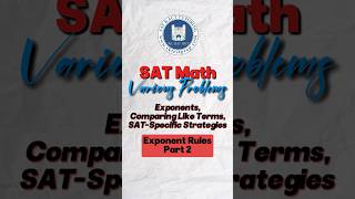 More Exponent Tricks for SAT Math! ⬆️💡 Master Part 2 Now! #SATMath #ExponentRules