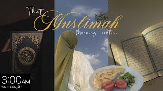 3am morning routine of That Muslimah 🌱✨tahajjud, fajr, quran, skin detox,healthy food & grocery run 