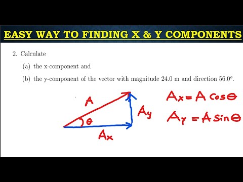 HOW TO FIND THE X AND Y COMPONENTS OF A VECTOR - PHY 101  TUTORIAL SHEET 2 -  PART 2