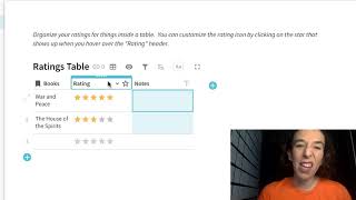 How to use Ratings in Coda