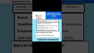 VMWare fresher Off Campus 2023| Hiring for Technical Support Engineer | #fresherjobs #jobsearch #job