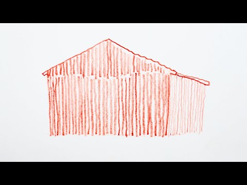 Elevation Drawing of a Corn Crib
