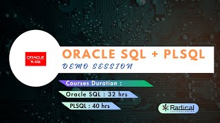 Oracle SQL + PLSQL Training | RDBMS concept | SQL Programming | PLSQL | Demo - Radical Technologies