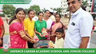 Defence Career Academyd Bidding farewell to Lord Ganesha #defencecareeracademy