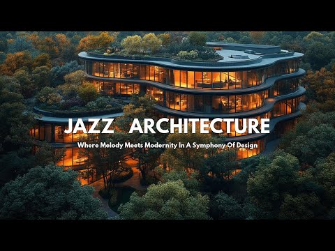 Serenade of Nature | Jazz Music Fusion in Modern Architecture | Lush Greenery Meets Urban Elegance