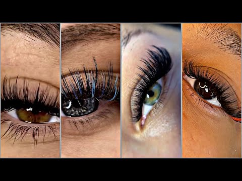 Apply lash clusters compilation #lashes #blacktiktok