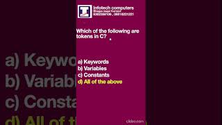 21 C Quiz    Infotech Computers Bhagyanagar Kurnool 6302358106, 08518221221 #CodeQuiz#ShortsQuiz#c