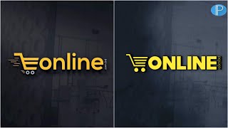 Online Shop logo design | how to  make logo in pixellab | logo kaise Banaye | Em editing man