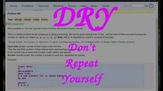 Don't Repeat Yourself - good coding lesson
