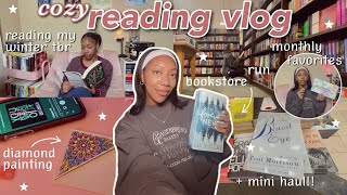 COZY READING VLOG ☃️🎄💫 | bookstore,monthly favorites, new hobbies, mini book haul, winter reads!!