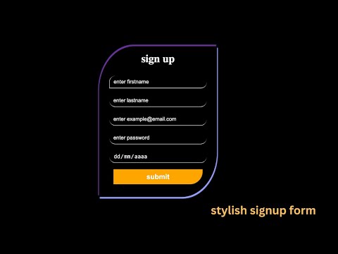 Sign Up And Login Form Using HTML And CSS