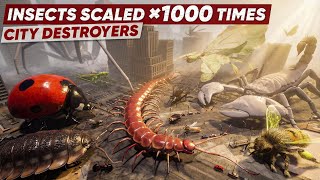 INSECTS at 1000× Scale 🐜😱 Surreal Size Comparison