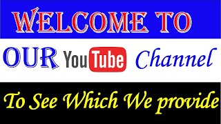 Welcome to our Channel Abid Techniques | YouTube Channel | Abid Techniques | New 2020 Channel