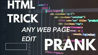 Web page Edit prank with your friends #webpage #prank #html