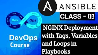 Ansible Class 3 | NGINX Deployment with Tags, Variables, * Loops in Playbooks #Ansible #devopscourse