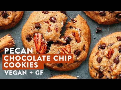 Pecan Chocolate Chip Cookies (Vegan + Gluten-free)