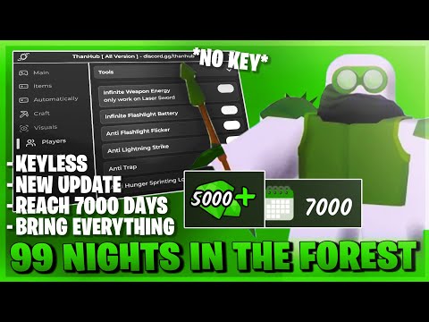 99 Nights In The Forest Script NO KEY - New Update, Bring Everything, Reach 7000 Days & More! 🌲🐔