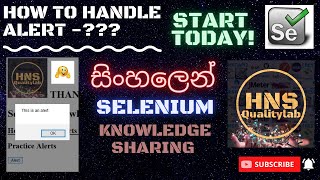 How to handle Alert using Selenium?