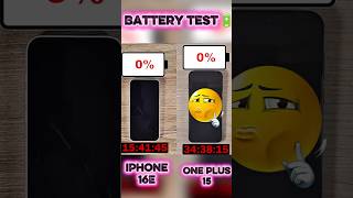 🥶iphone 16E vs One plus 15 Battery test🔋