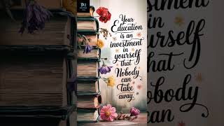 Education is your inversment! #inspirationalquotes #quotes #bettersuccess