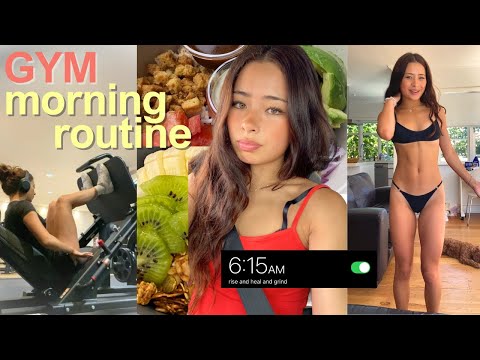 my gym morning routine | workouts, what i eat,  healthy habits