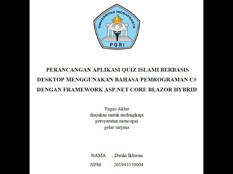 Simulasi: Aplikasi Desktop Quiz Islami