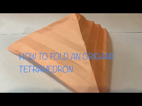 Origami Tetrahedron Pyramid Tutorial (Collapsable)
