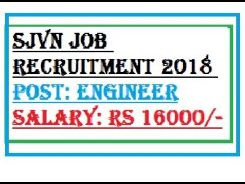 SJVN Job Recruitment Engineer Posts 2018
