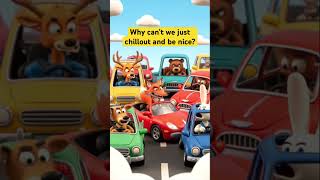 Driving like Animals 🚗🚙 #crazydrivers #animalshorts #moralstories #empathymatters